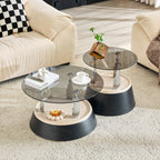 Luxury Black Round Nesting Coffee Tables - image 0