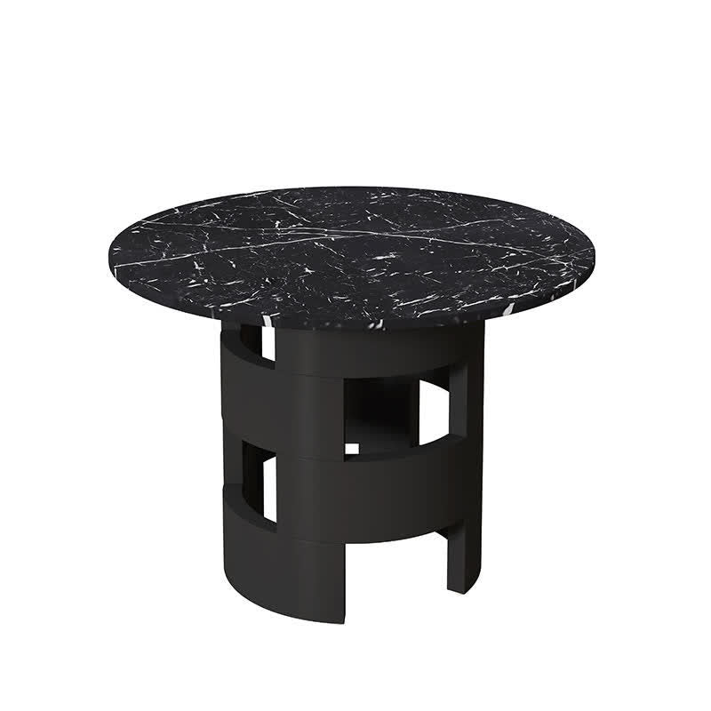 Round Dining Table Printed Marble DeskTop