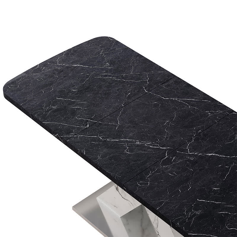 Rectangular Dining Table Stretchable Tabletop - image 8