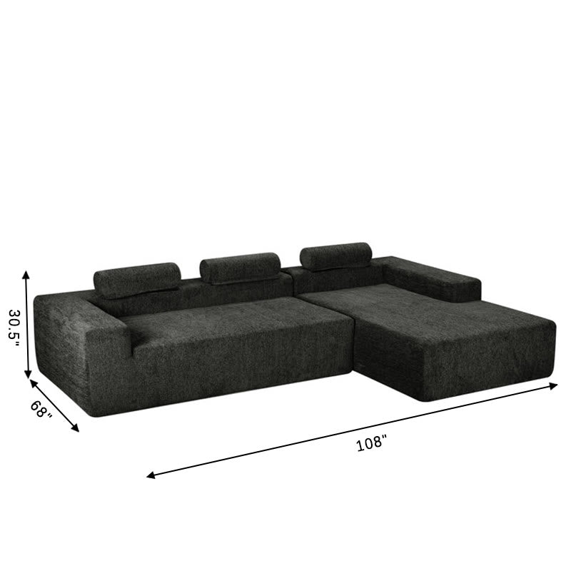 Compression Upholstered Installation-Free Sofa Chaise