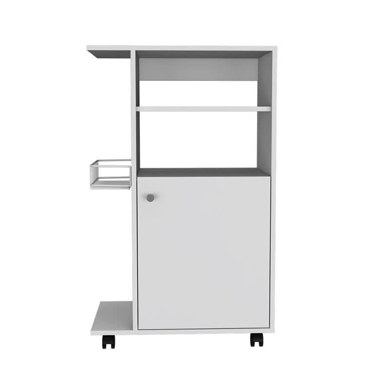 Rolling Kitchen Cart Microwave Stand Cabinet