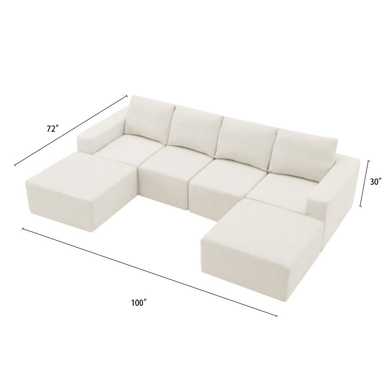 U-Shaped Sectional Installation-Free Compression Sofa