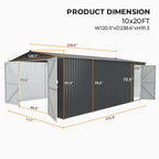 Industrial Heavy-Duty Metal Garage Shed - image 4