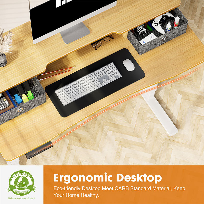 Electric Standing Desk Storage Drawer Table