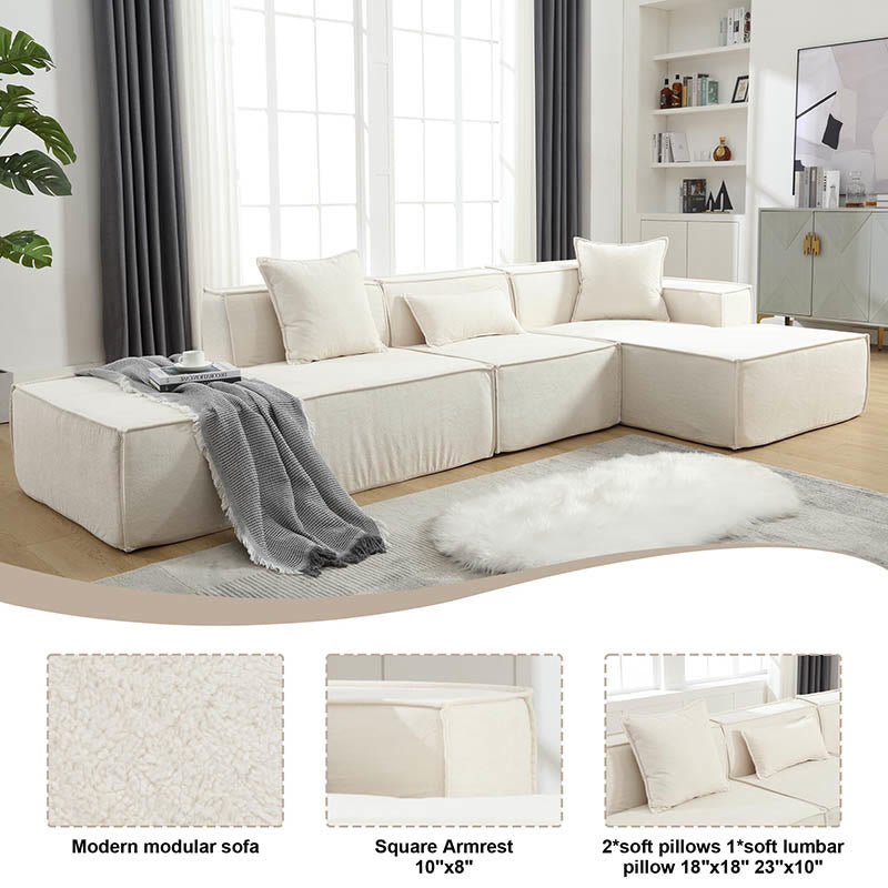 130" Oversized Installation-Free Compression Sofa