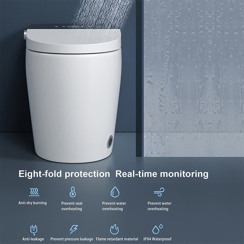 Smart Toilet with Heated Bidet Seat