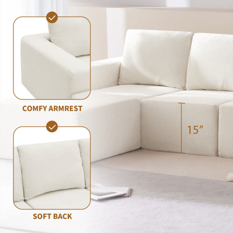 U-Shaped Sectional Installation-Free Compression Sofa