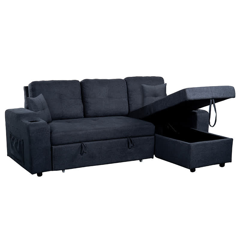 Convertible Corner Sofa Pull-Out Couch Bed