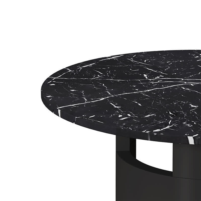 Round Dining Table Printed Marble DeskTop