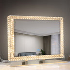 Tabletop Bathroom LED Crystals Makeup Mirror - image 11