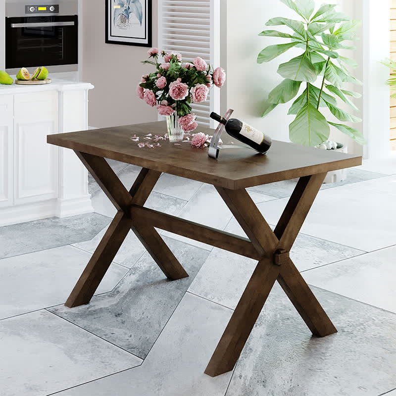 Wood Kitchen Dining Table Farmhouse