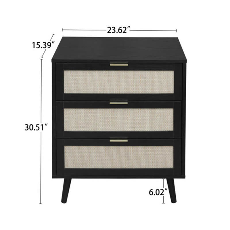 Medieval Style Rattan Nightstand