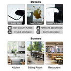 Kitchen Glass Rectangular Dining Table Artistic Base - image 5