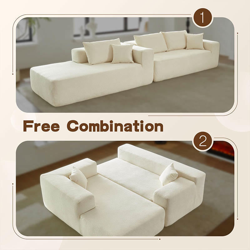 Installation-Free Compression Upholstered Sofa Couch