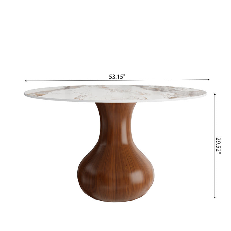 Round Dining Table With Water Drop Base