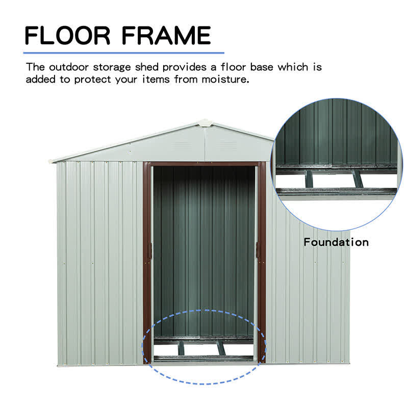 Outdoor Roomy Interior Storage Shed 6 x 5ft