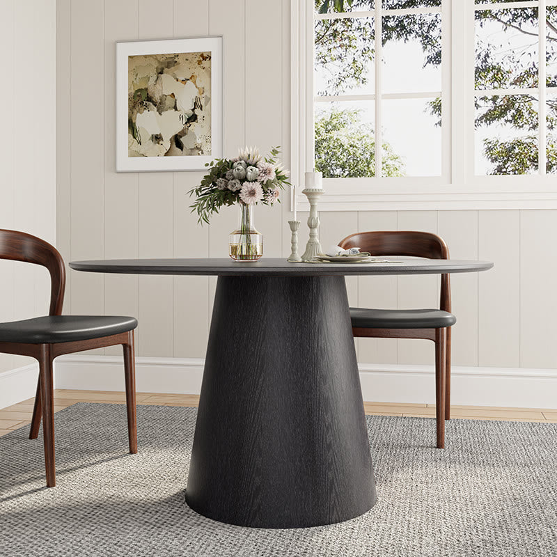 Black Round Modern Dining Table