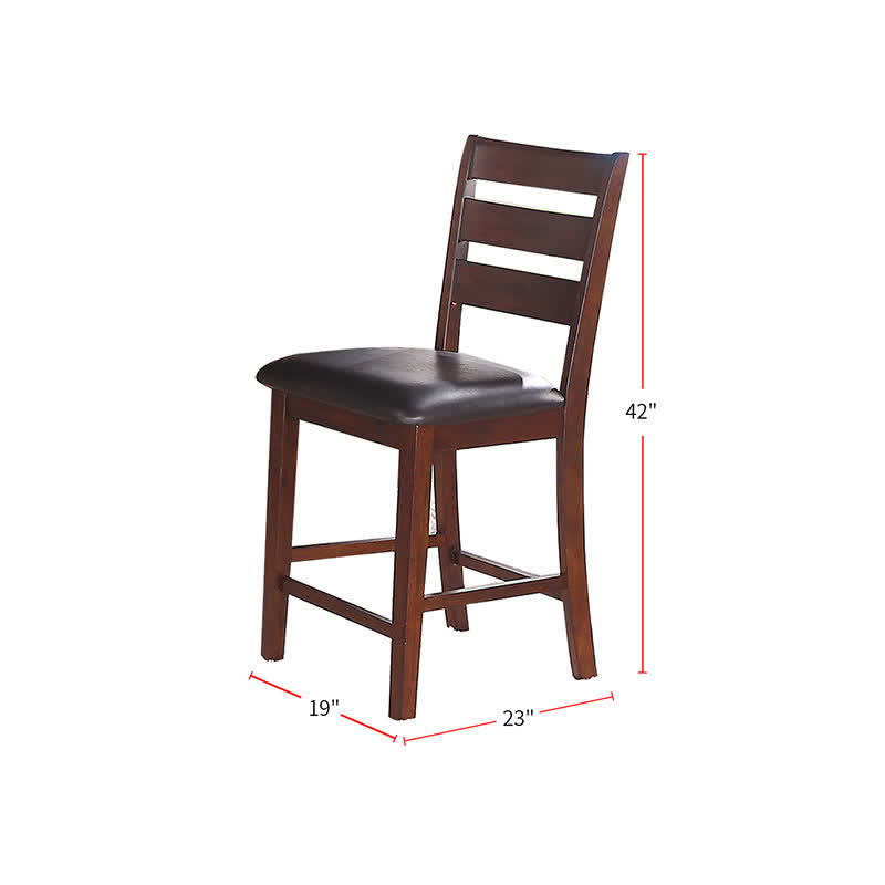 2x Sara Ladder Back Dining Chairs Brown