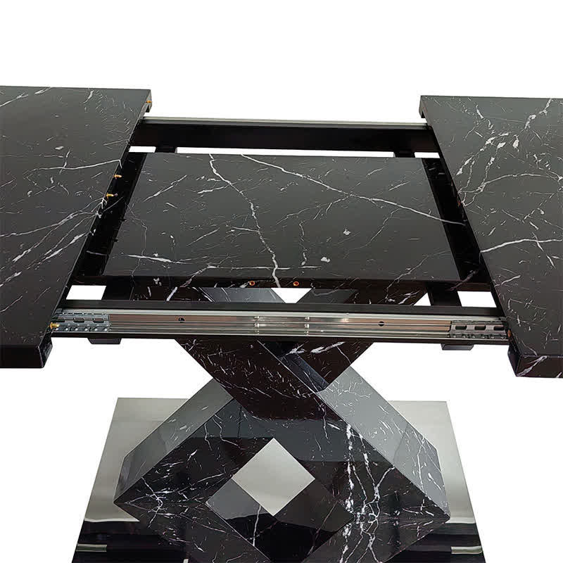 Rectangular Dining Table Stretchable Tabletop - image 4