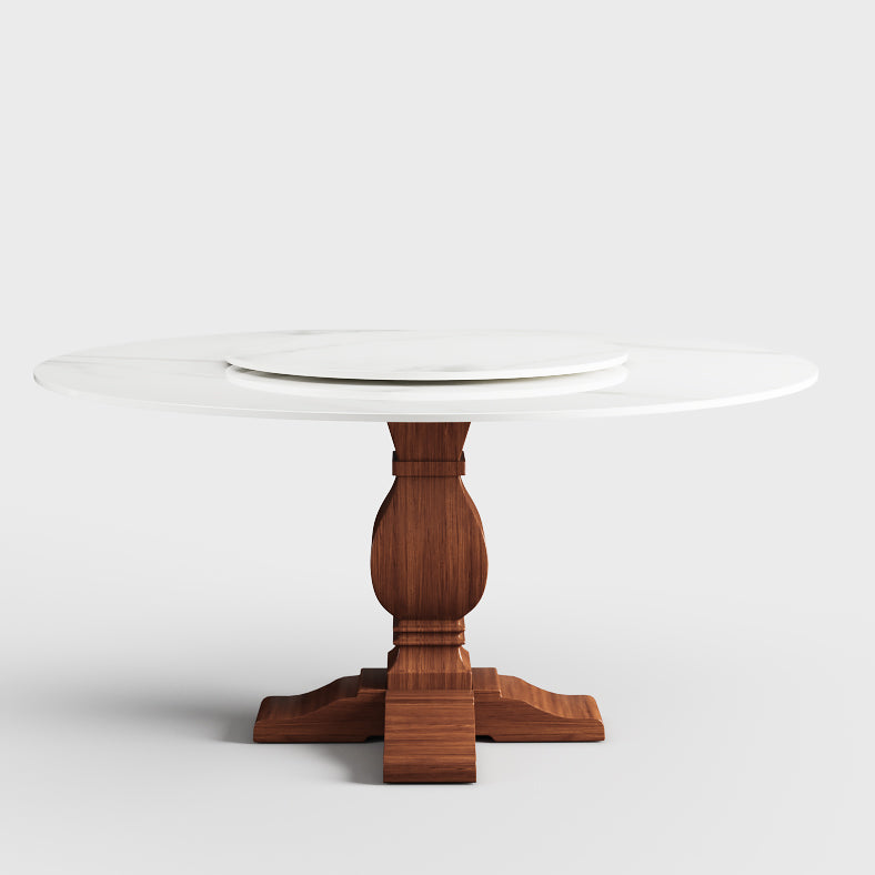 Round Dining Table Kitchen Stone Top