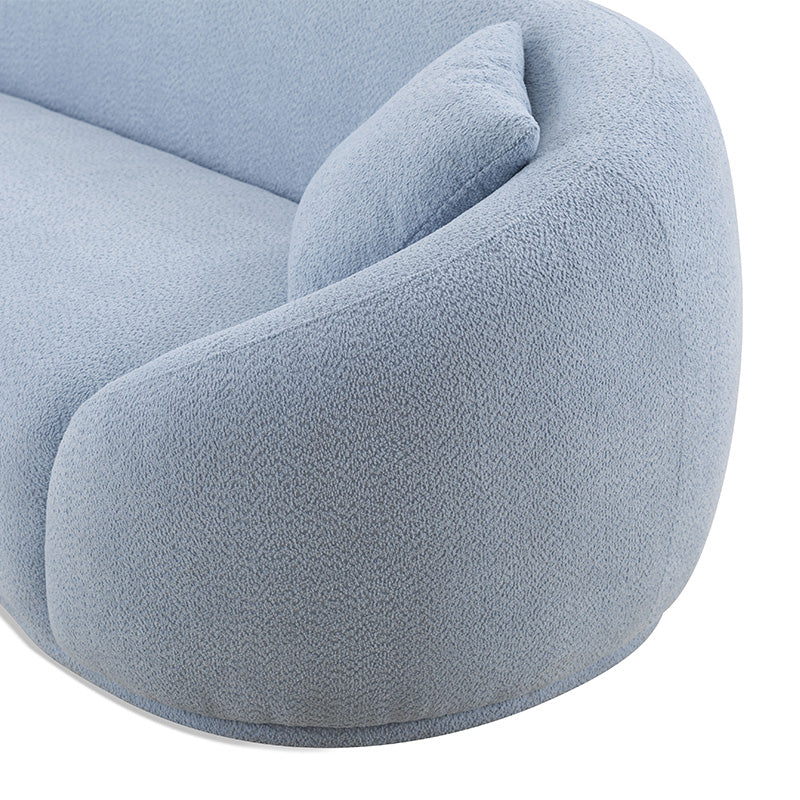 Curved Sofa Upholstered Boucle Lounge Couch