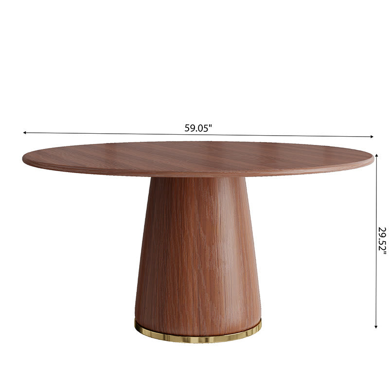 Rubber Wood Kitchen Round Dining Table With Bucket Base