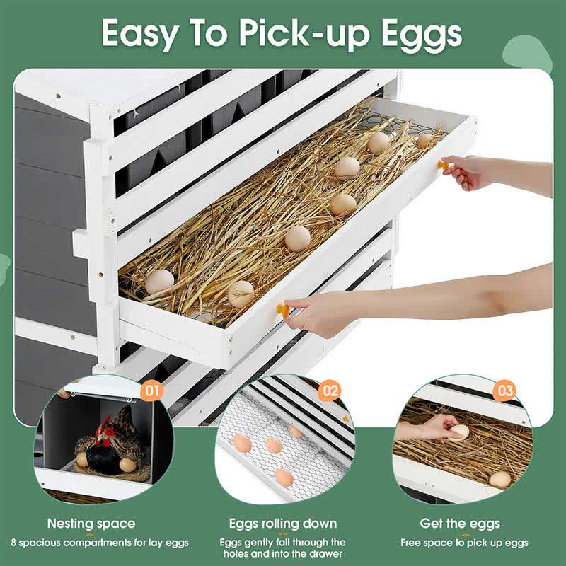 Wooden Chicken Nesting Box for Laying Eggs