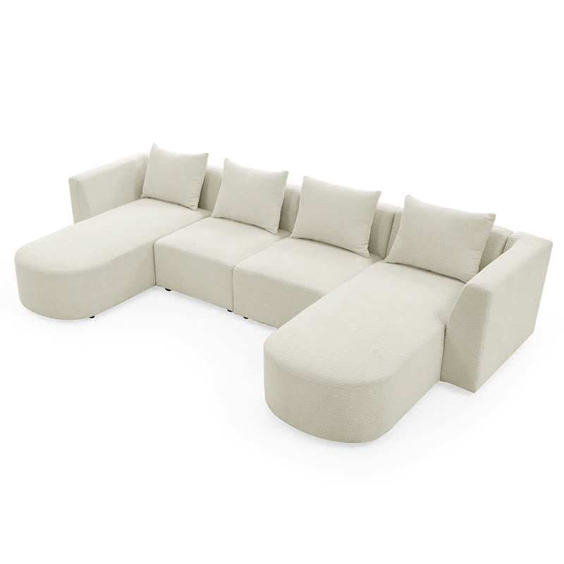 Sectional Sofa Seat Chaises Ottomans Set