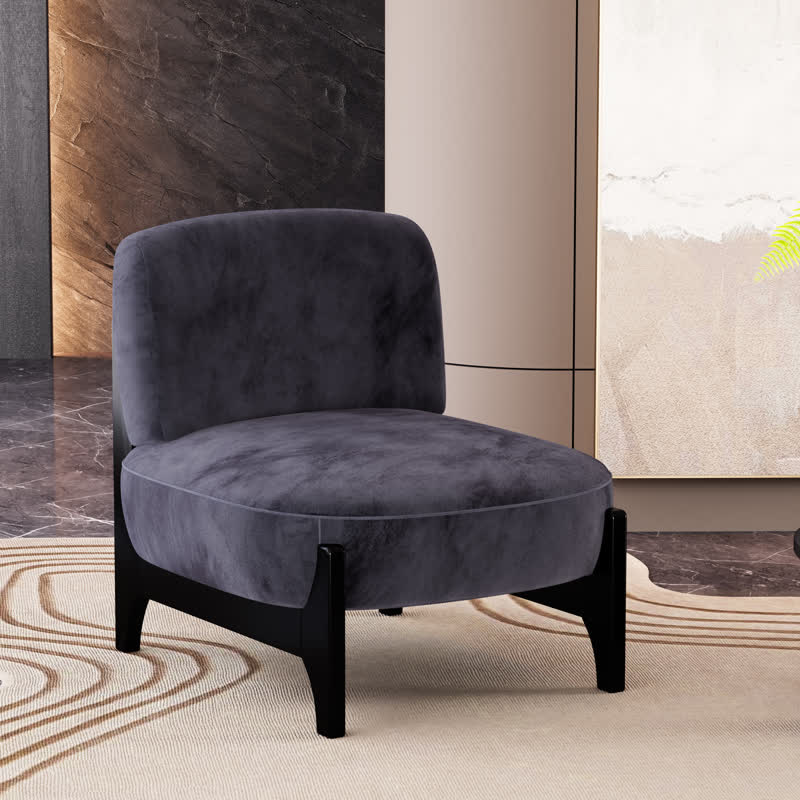 Luxury Velet Fabric Armless Accent Chair