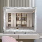 Tabletop Bathroom LED Crystals Makeup Mirror - image 1