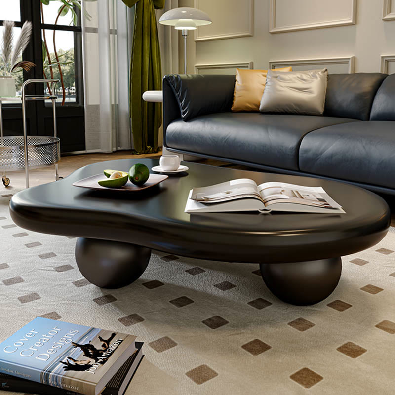 Black Cloud Round Edge Coffee Table