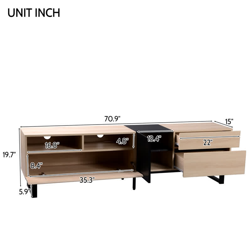 Modern TV Stand Storage Sideboard 70"