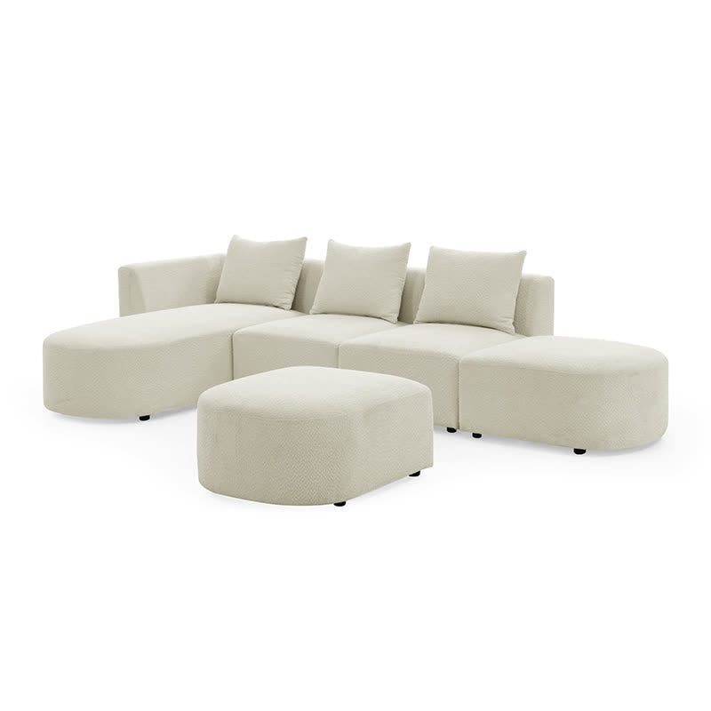 Sectional Sofa Seat Chaises Ottomans Set