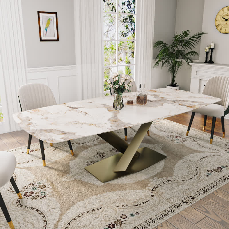 Large Dining Table With Solid Base