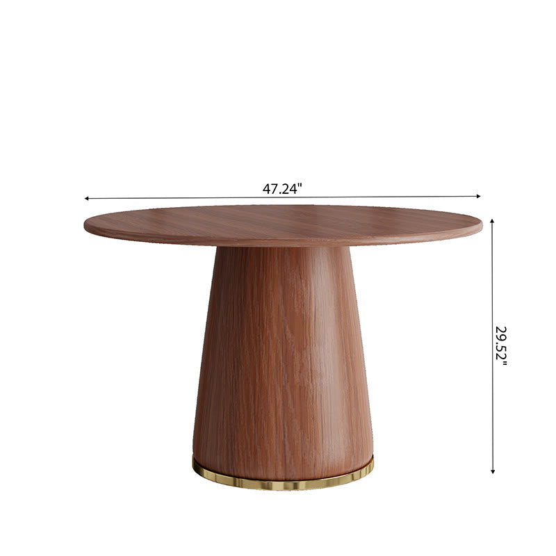 Rubber Wood Kitchen Round Dining Table With Bucket Base