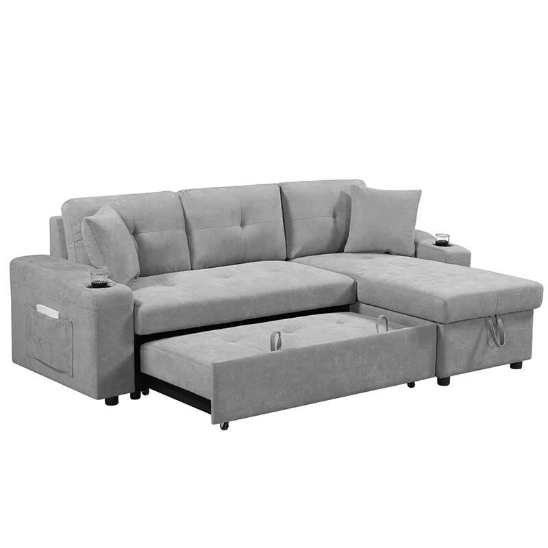 Convertible Corner Sofa Pull-Out Couch Bed