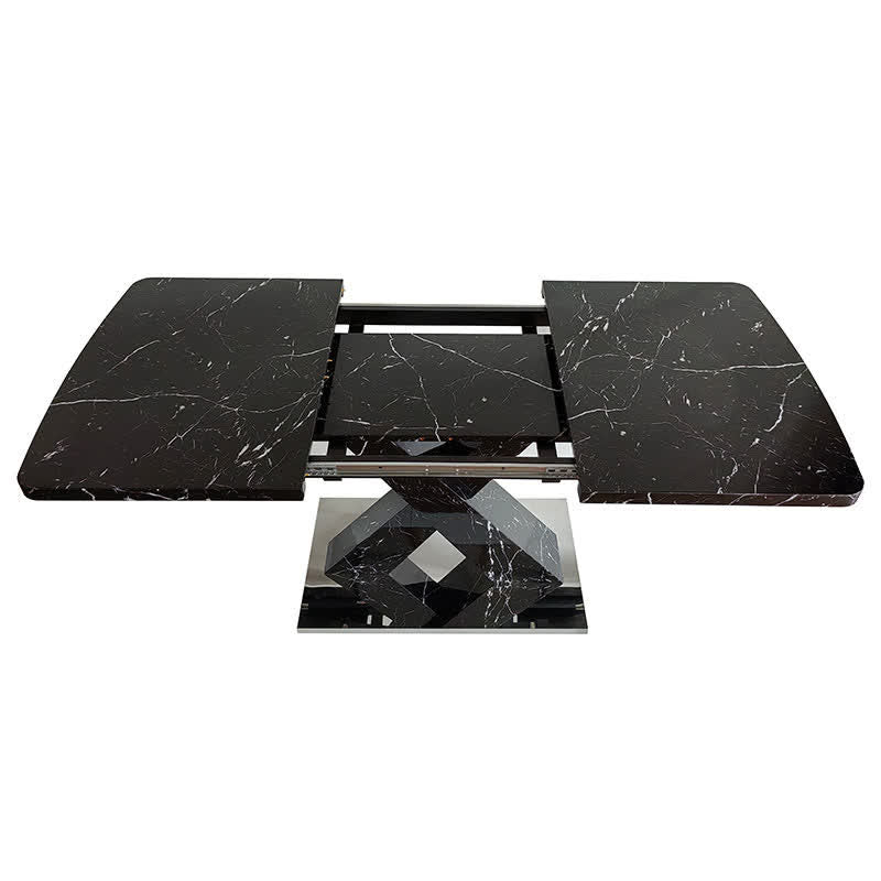 Rectangular Dining Table Stretchable Tabletop - image 1