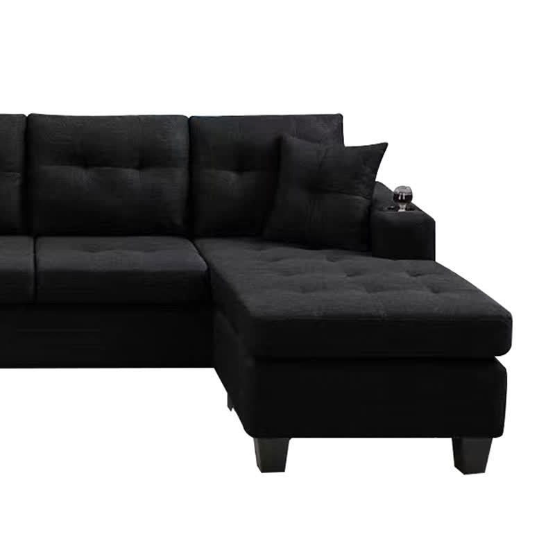 Convertible Corner Sofa With Armrest Storage