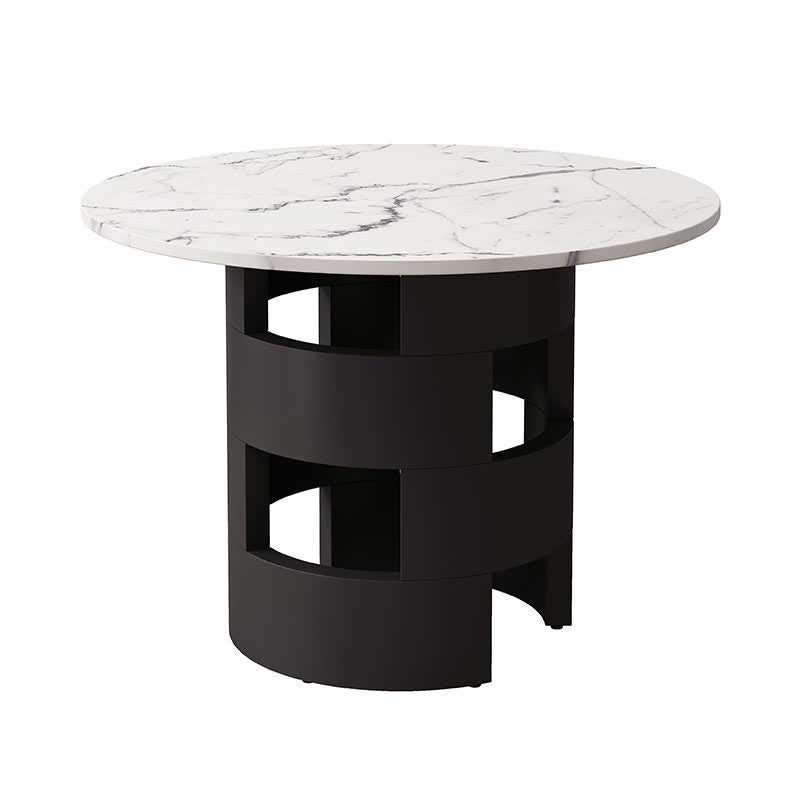 Round Dining Table Printed Marble DeskTop