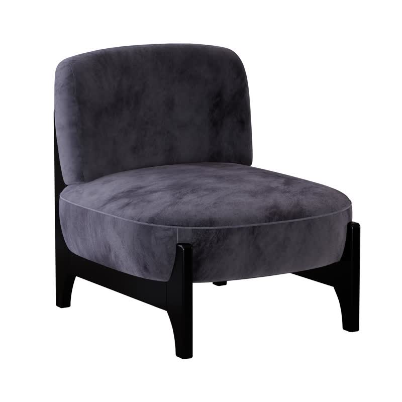 Luxury Velet Fabric Armless Accent Chair