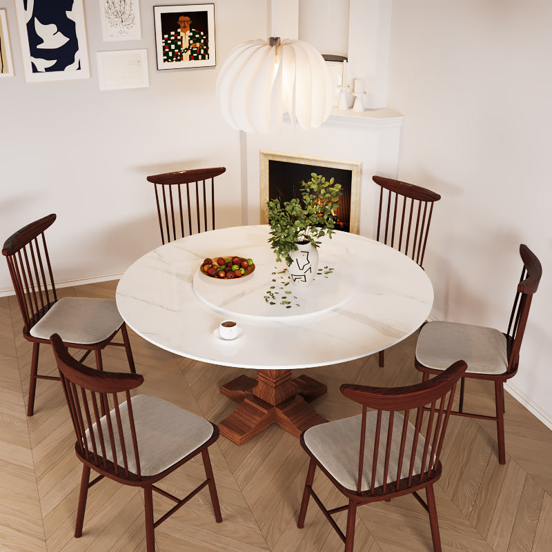 Round Dining Table Kitchen Stone Top