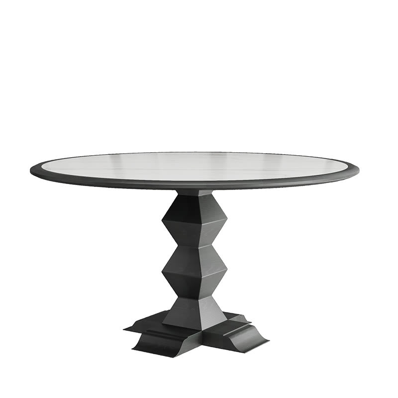 Solid Wood Pedestal Round Dining Table