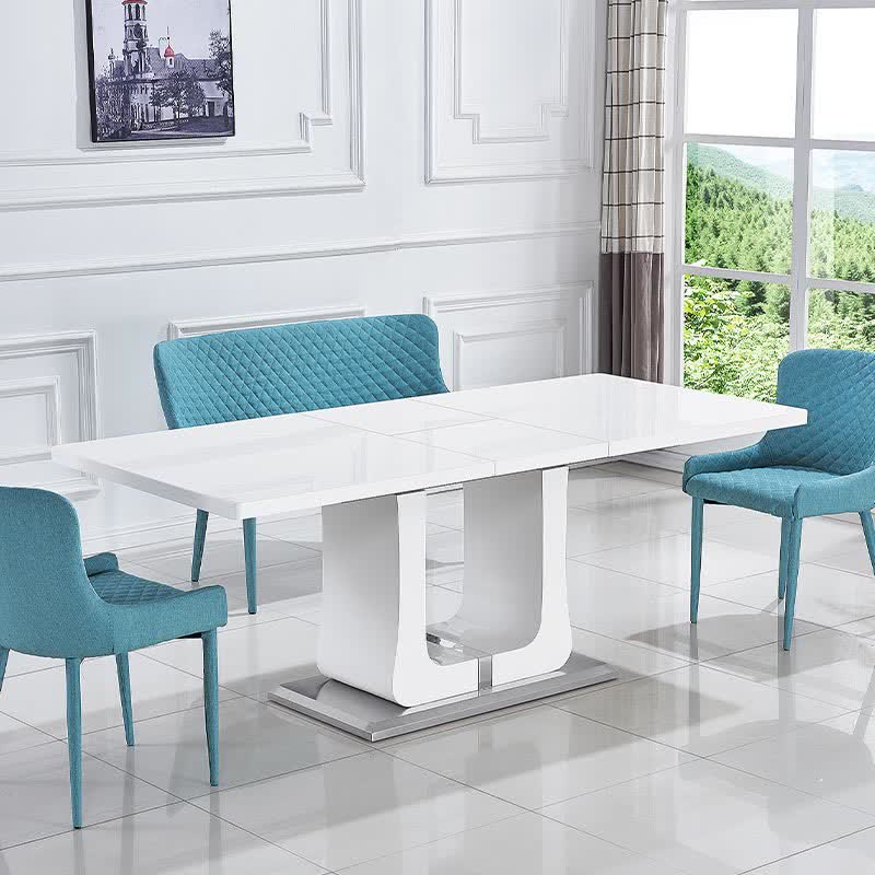 Extendable Dining Table High Gloss Top