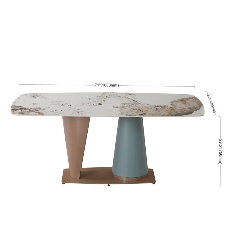 Sintered Stone Dining Table Cone Base