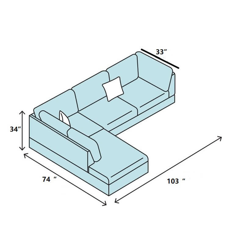 3pcs Sectional Sofa Brown Faux Leather