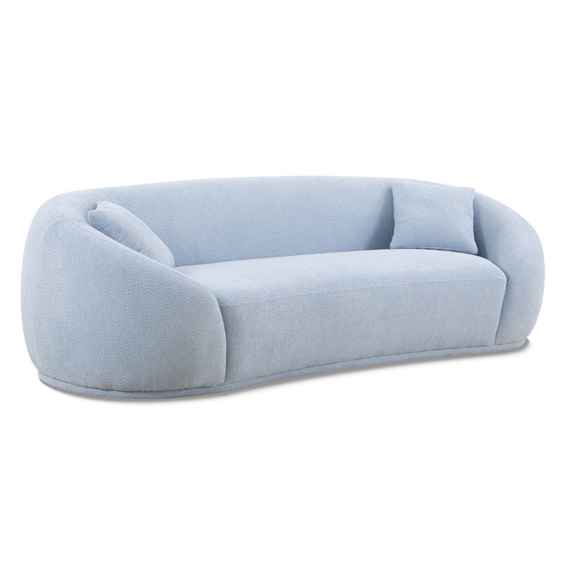 Curved Sofa Upholstered Boucle Lounge Couch