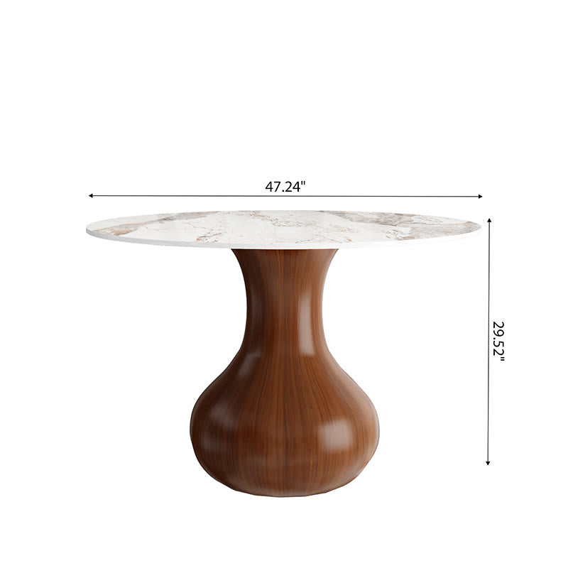 Round Dining Table With Water Drop Base