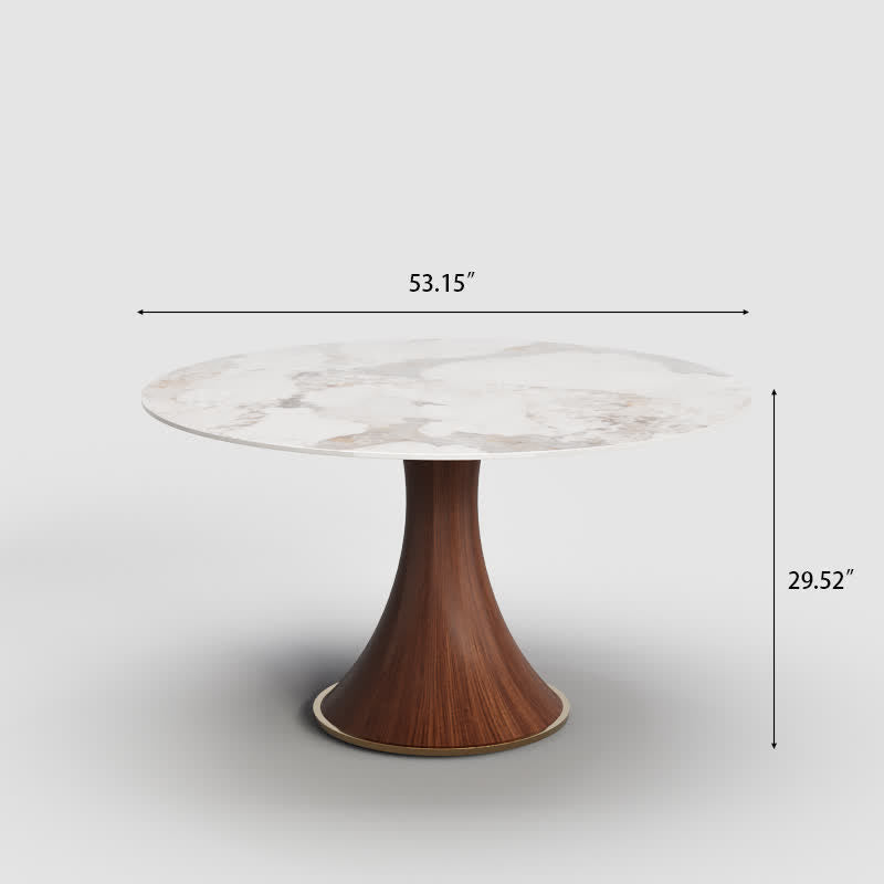 Mid-Century Modern Round Dining Table