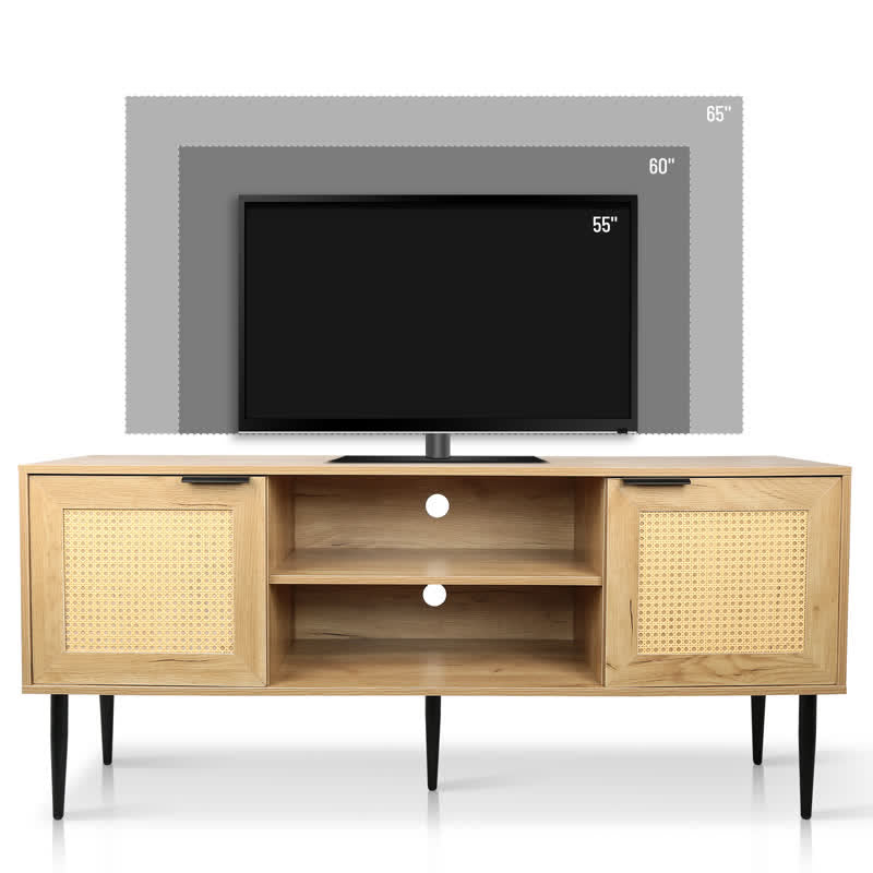 TV Stand Rattan Cabinet Display Sideboard 59"