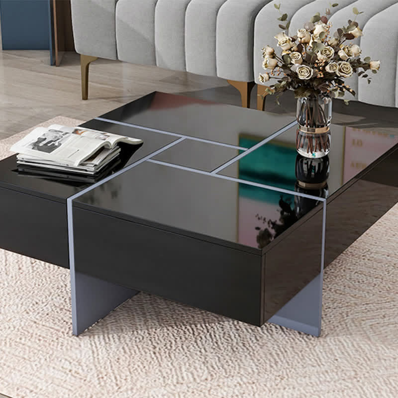 Extendable Coffee Table Square Cocktail Table